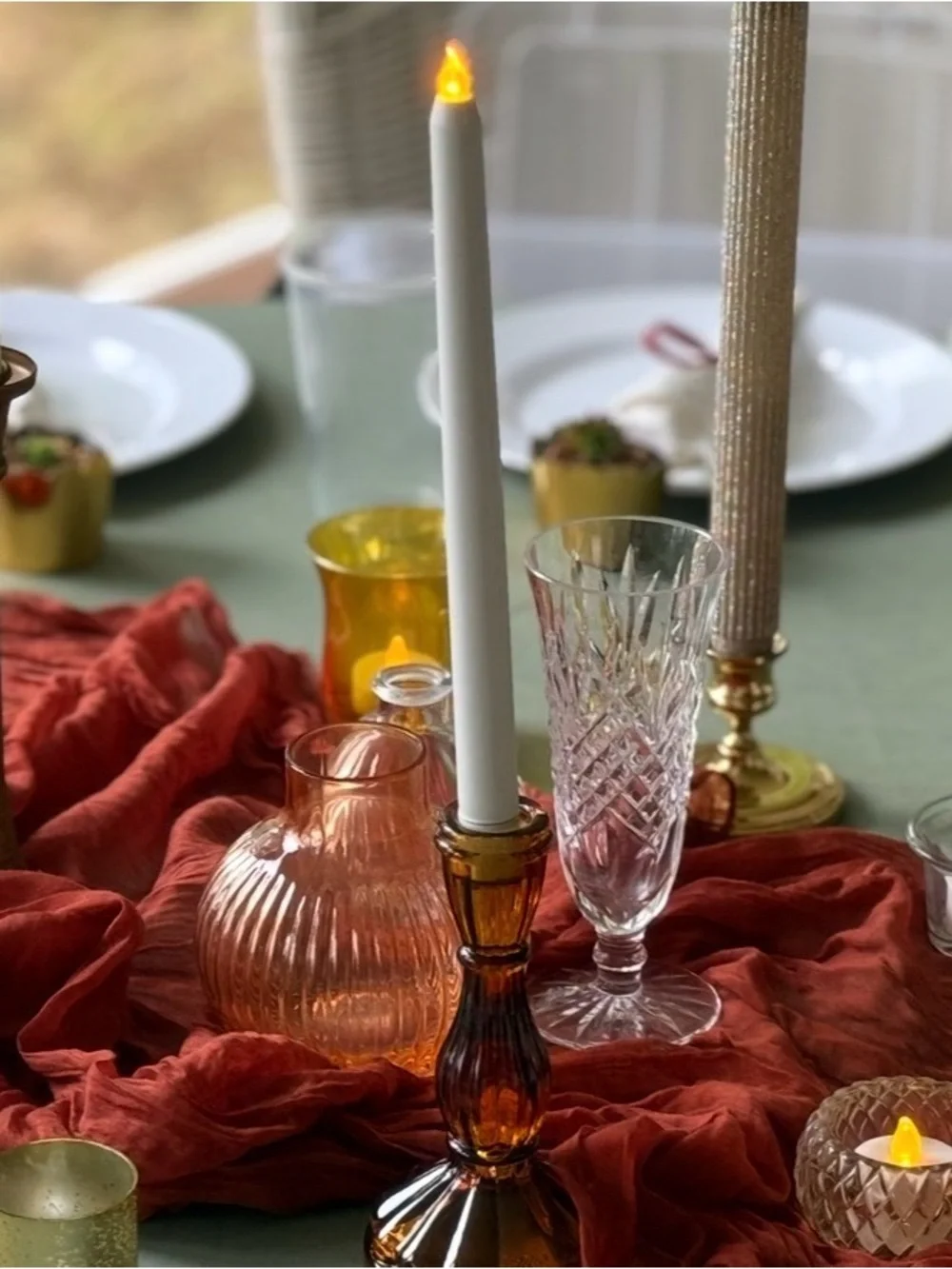Terracotta Cheesecloth Table Runner Lot (24)